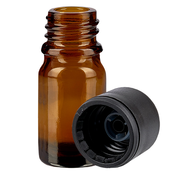 Butelka 5 ml 6 mm SV czarna STD BrownLine UT18/5