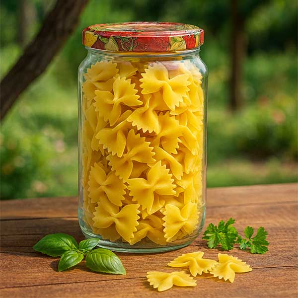 Słoik okrągły 1062 ml + pokrywka BasicSeal z motywem owoców UN..