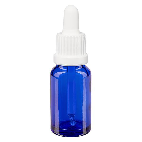 Butelka apteczna niebieska 10ml pipeta biała OV Butelka apteczna niebieska 10ml pipeta biała OV