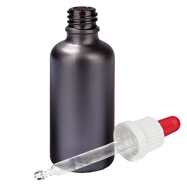 Butelka z pipetą 50 ml biała/czerwona OV BlackLine UT18/50