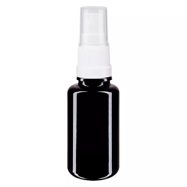 Butelka apteczna viol. 20ml nasadka rozpylająca biała