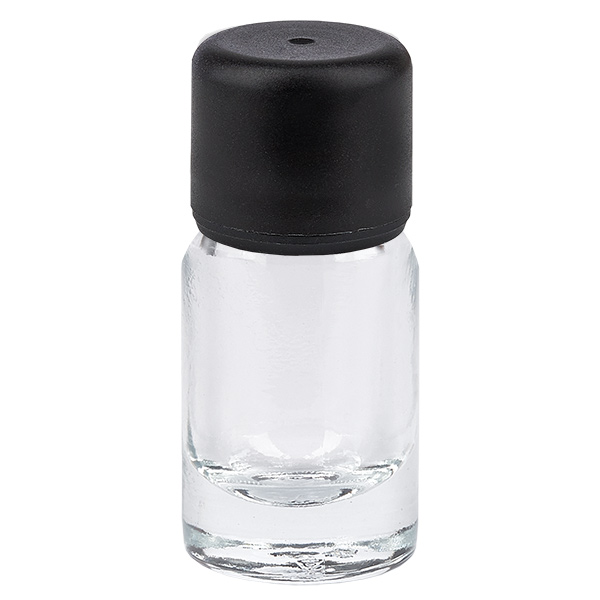 Butelka 5 ml, 6 mm SV, czarna STD ClearLine UT18/5