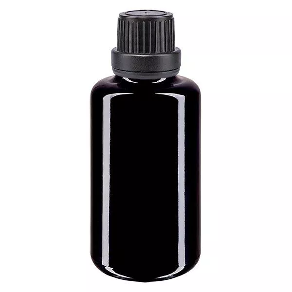 Butelka apteczna viol. 30ml kroplówka v. Pr. 2mm czarny OV Butelka apteczna viol. 30ml kroplówka v. Pr. 2mm czarny OV