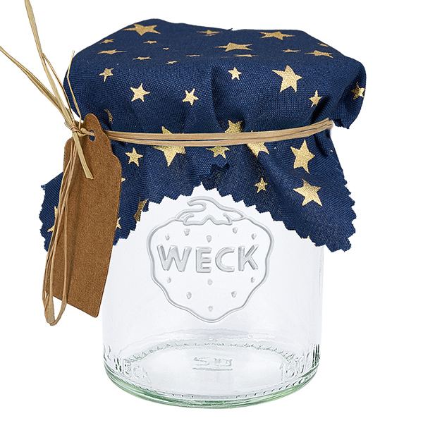 Tkanina serwetka gwiazdki niebieski kwadrat 120x120mm