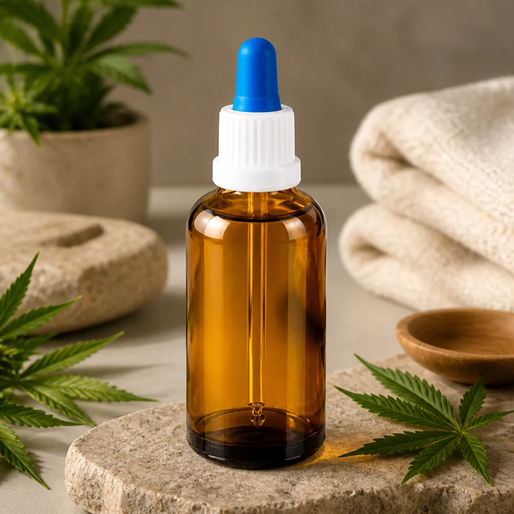 50 ml butelka z pipetą, biała/niebieska OV BrownLine UT18/50 Wysokiej jakości butelka z pipetą o pojemności 50 ml wykonana z bursztynowego szkła chroniącego przed promieniowaniem UV z niebieską pipetą