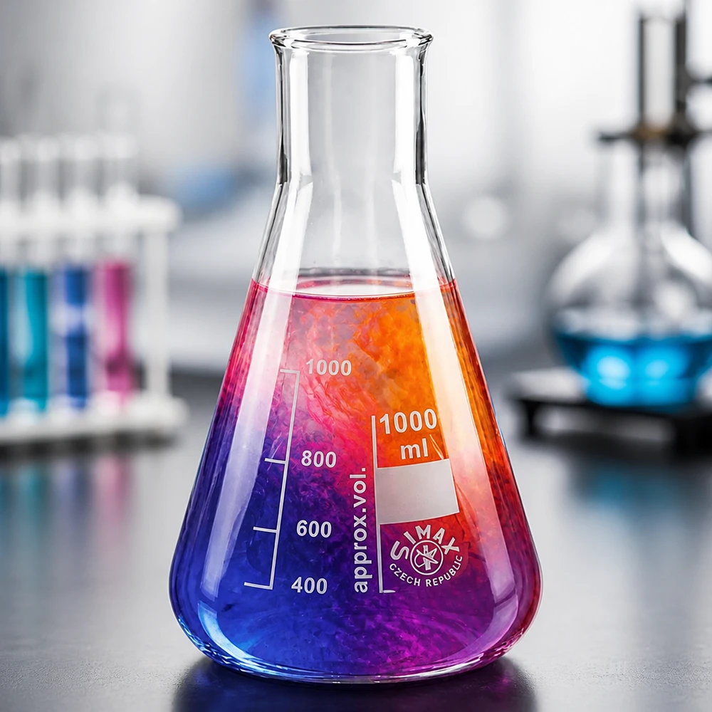 Kolba Erlenmeyera z szeroką szyjką 300 ml Kolba Erlenmeyera z szeroką szyjką 300 ml