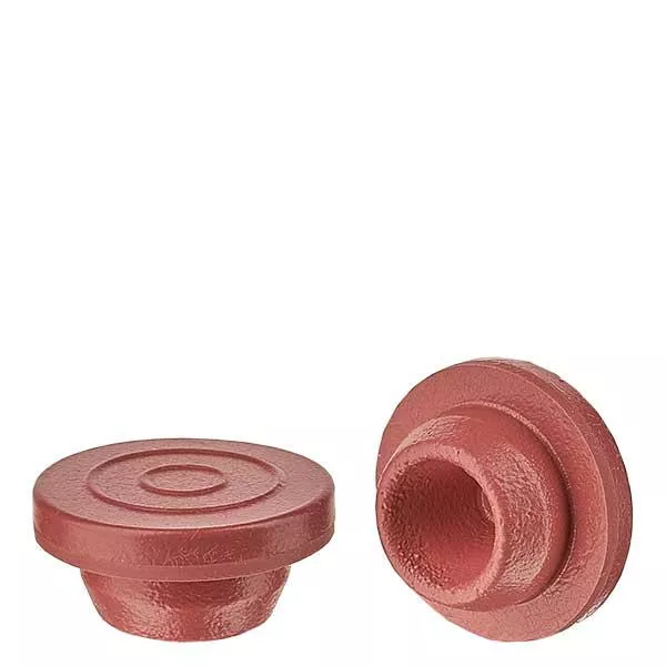 Korek wtryskowy 20 mm czerwony wykonany z bromobutylu