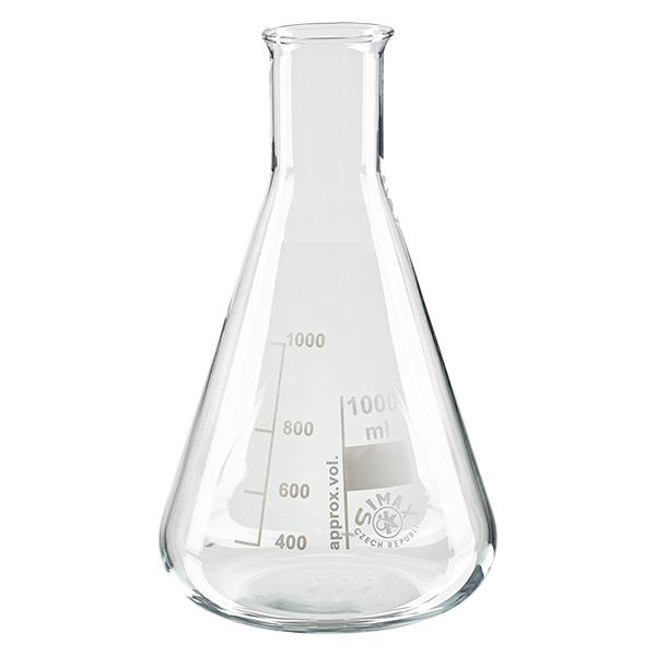 Kolba Erlenmeyera 1000 ml z wąską szyjką Kolba Erlenmeyera 1000 ml z wąską szyjką