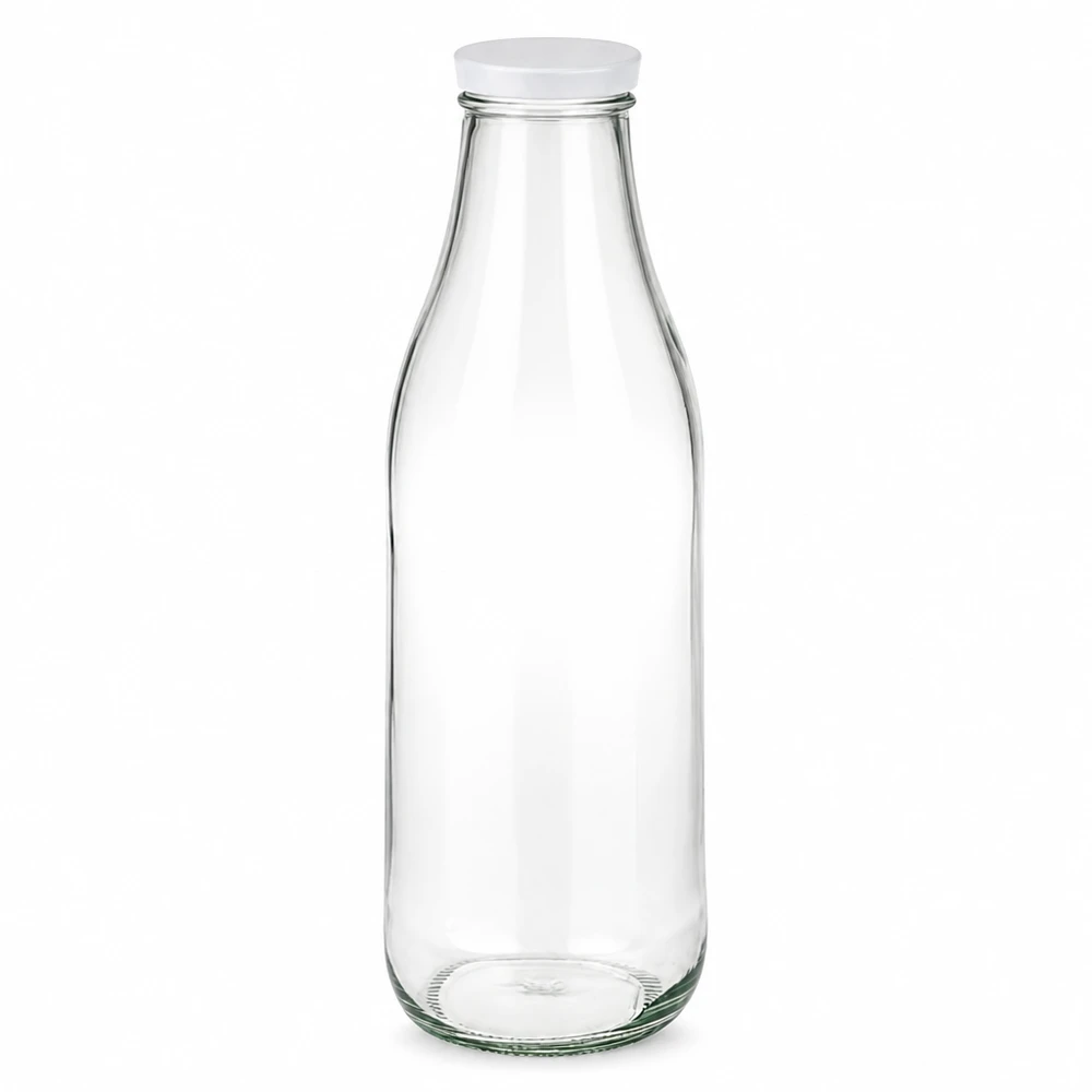 Butelka szklana 1000 ml + pokrywka BasicSeal biała UNiTWIST. Całkow...