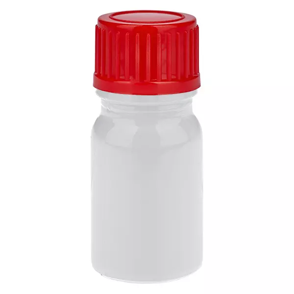Butelka 5 ml z zakrętką 11 mm, czerwona, standardowa WhiteLine UT18/5