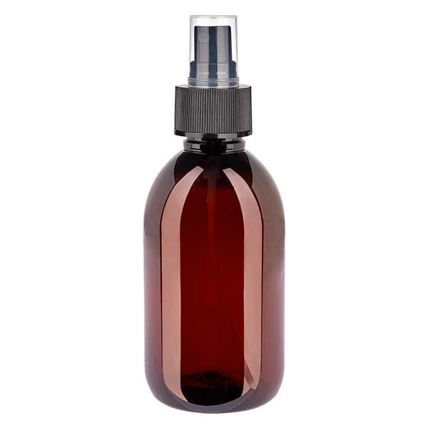 Butelka PET 250ml z atomizerem czarna Butelka PET 250ml z atomizerem czarna