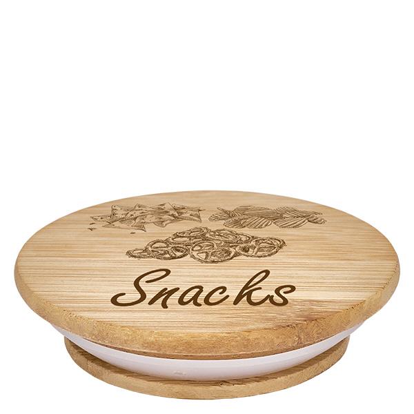 Drewniana pokrywka „Snacks” do WECK RR100 Drewniana pokrywka „Snacks” do WECK RR100