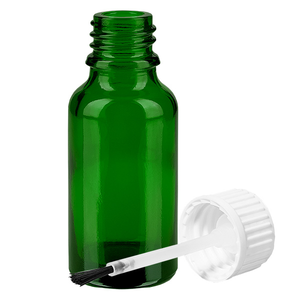 Butelka z pędzelkiem 20 ml biała STD GreenLine UT18/20 Butelka z pędzelkiem 20 ml biała STD GreenLine UT18/20