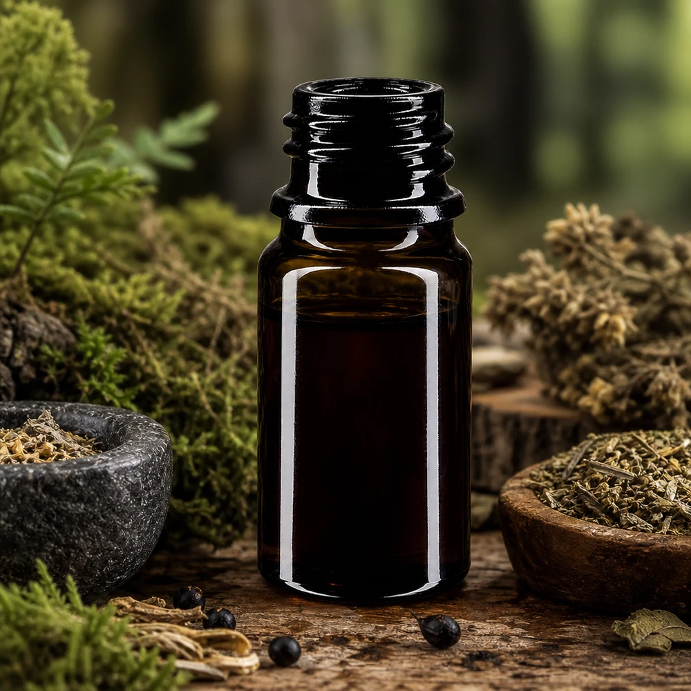 Butelka z zakraplaczem 5 ml „Orion” szkło fioletowe Miron® Poręczna butelka z zakraplaczem Orion o pojemności 5 ml wykonana z fioletowego szkła Miron - kompaktowy rozmiar do podróży