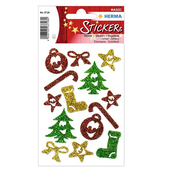 Naklejki &quot;Symbole&quot; (14 naklejek z brokatem) | 1 arkusz = 14 papierowych naklejek.