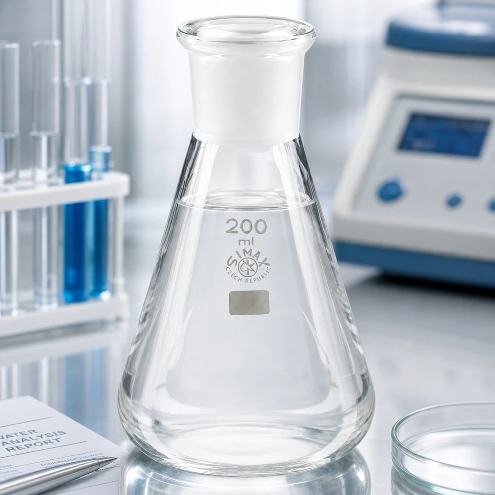 Kolba Erlenmeyera 200 ml ze standardowym szlifowanym złączem (29/32) Kolba Erlenmeyera 200 ml ze standardowym szlifowanym złączem (29/32)