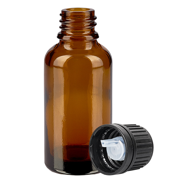 30 ml butelka z zakraplaczem 1 mm czarna OV BrownLine UT18/30