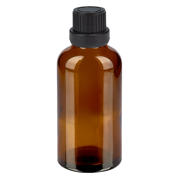 50 ml butelka z kroplomierzem 2 mm czarna OV BrownLine UT18/50