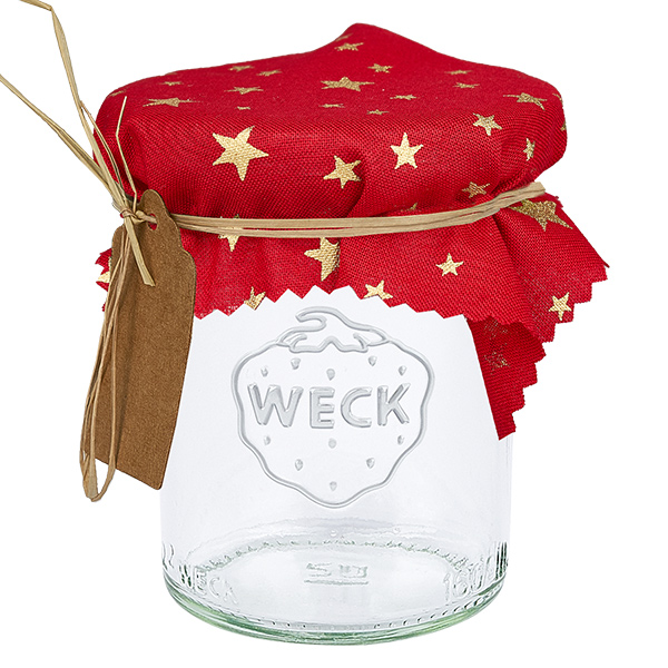 Tkanina serwetka gwiazdki czerwony kwadrat 120x120mm