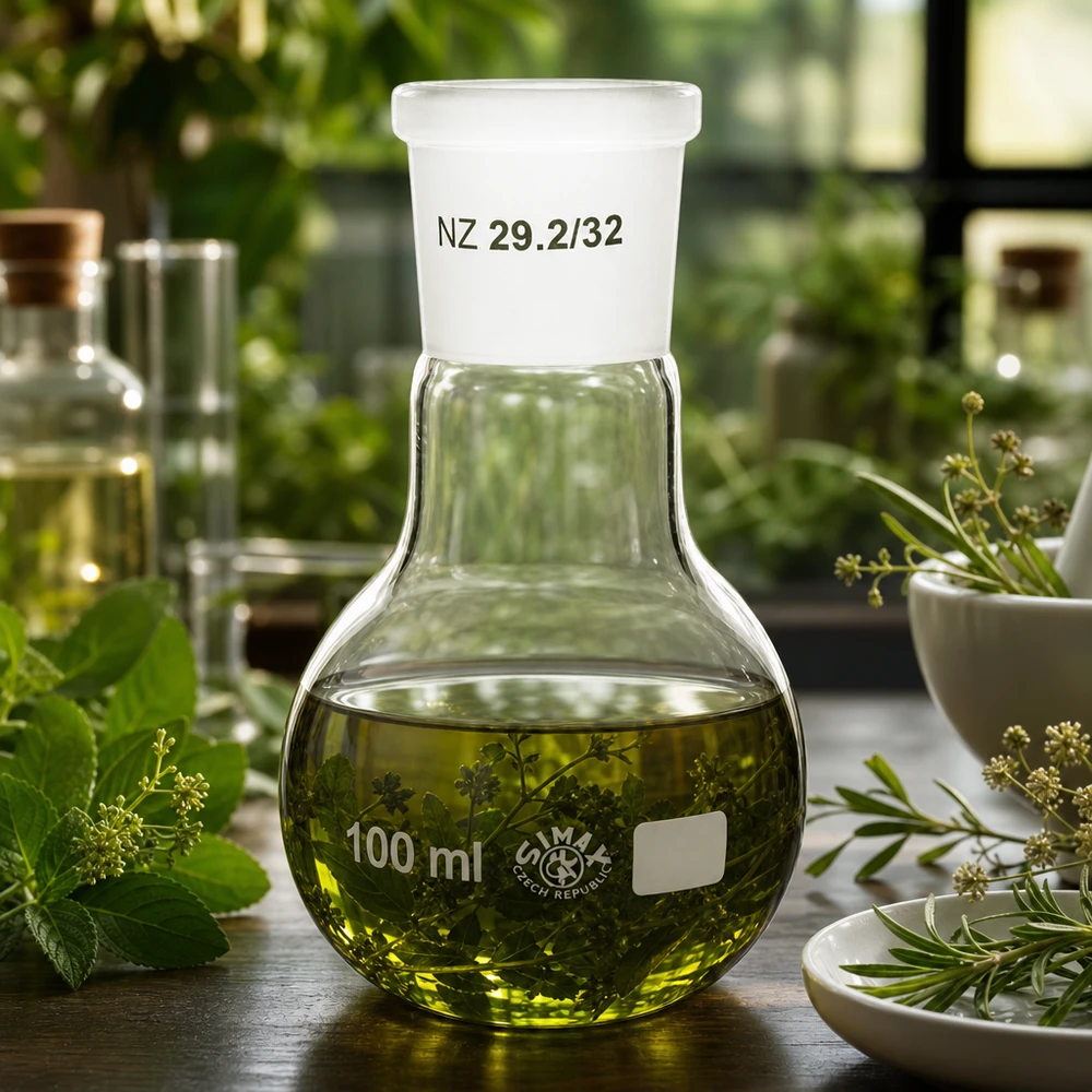 Kolba 100 ml ze standardowym szlifowanym złączem (29/32) Kompaktowa kolba 100 ml ze standardowym szlifem 29/32 - idealna do małych ilości laboratoryjnych i serii testowych
