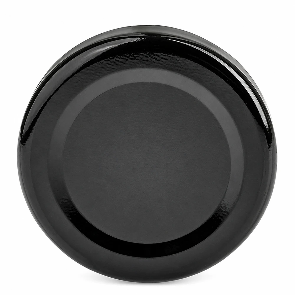 Czarna zakrętka BasicSeal 48 mm TO48 firmy UNiTWIST – widok z góry na białym tle