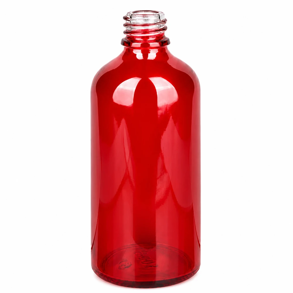 Butelka apteczna 100 ml RedLine UT18/100 UNiTWIST Butelka apteczna RedLine UT18/100 z czerwonego szkła o pojemności 100 ml z gwintem UNiTWIST