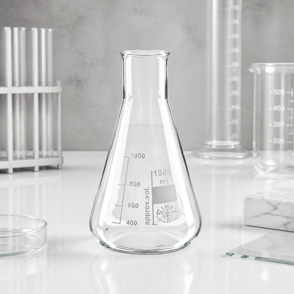 Kolba Erlenmeyera z szeroką szyjką 300 ml
