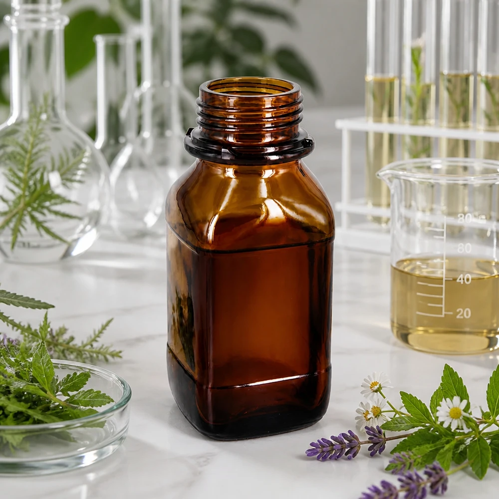 Butelka na chemikalia o pojemności 250 ml Butelka z szeroką szyjką o pojemności 250 ml wykonana z bursztynowego szkła do precyzyjnego dozowania chemikaliów laboratoryjnych