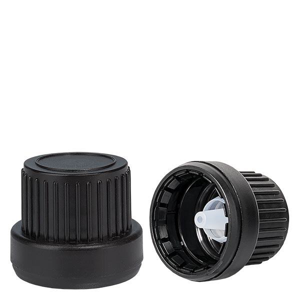 Nasadka kroplomierza 2 mm czarna (DIN18, UT18) z pierścieniem zabezpieczającym. Zakraplacz z obręczą. Do ApoGlas®, UNiTWIST® i Miron® Apofl. 5-100 ml z gwintem 18 mm. Nasadka kroplomierza 2 mm czarna (DIN18, UT18) z pierścieniem zabezpieczającym. Zakraplacz z obręczą. Do ApoGlas®, UNiTWIST® i Miron® Apofl. 5-100 ml z gwintem 18 mm.