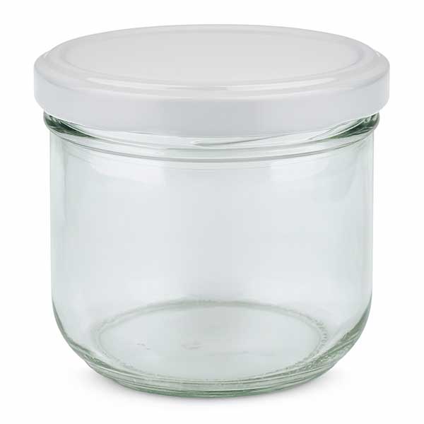 Słoik Sturzglas 260 ml z pokrywką BasicSeal biała UN..