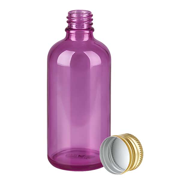 Butelka 100ml 11mm zakr&#281;tka aluminiowa standard z&#322;ota PurpleLine. UT18/100