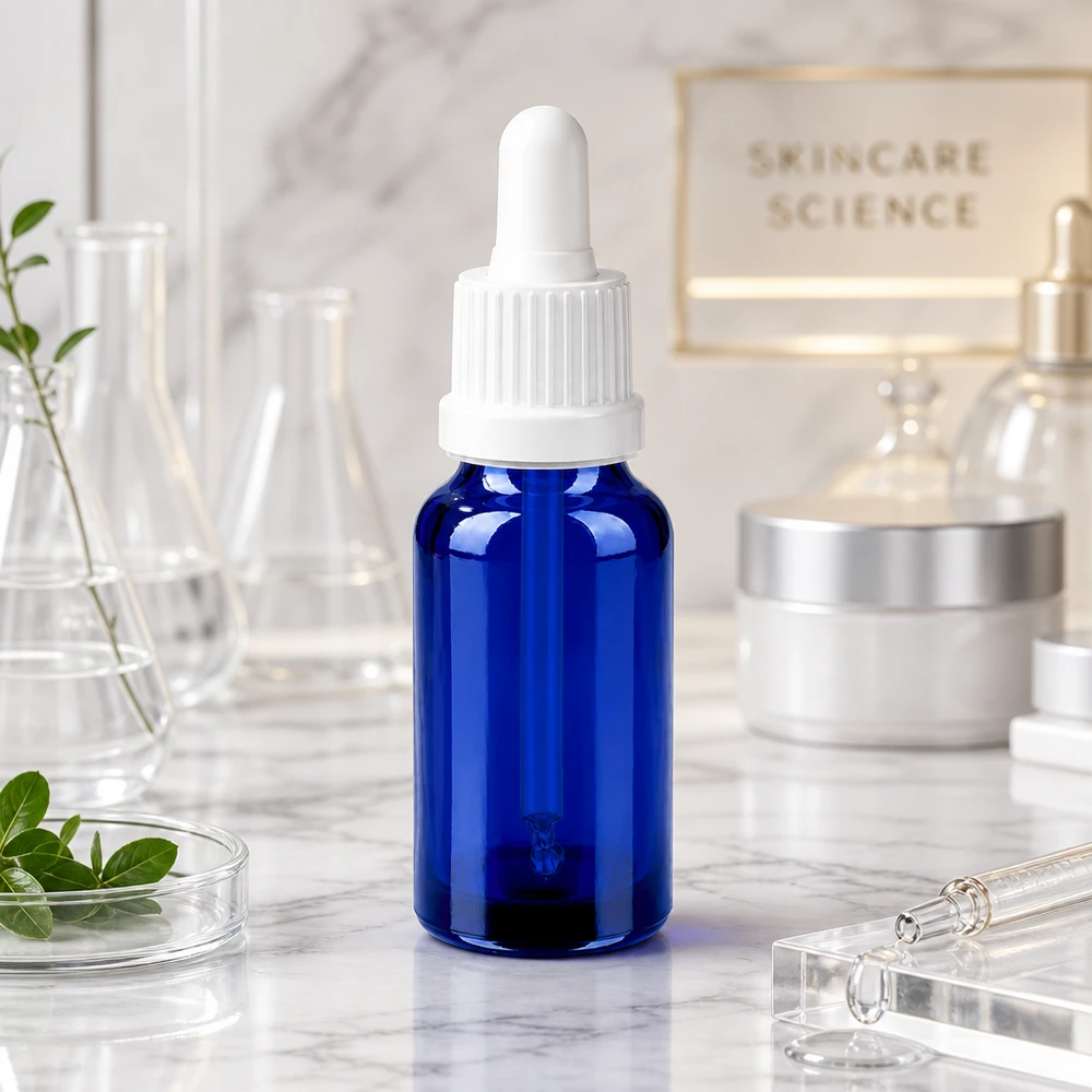 Wysokiej jakości szklana butelka 20 ml z pipetą z zakraplaczem do serum i produktów do pielęgnacji skóry