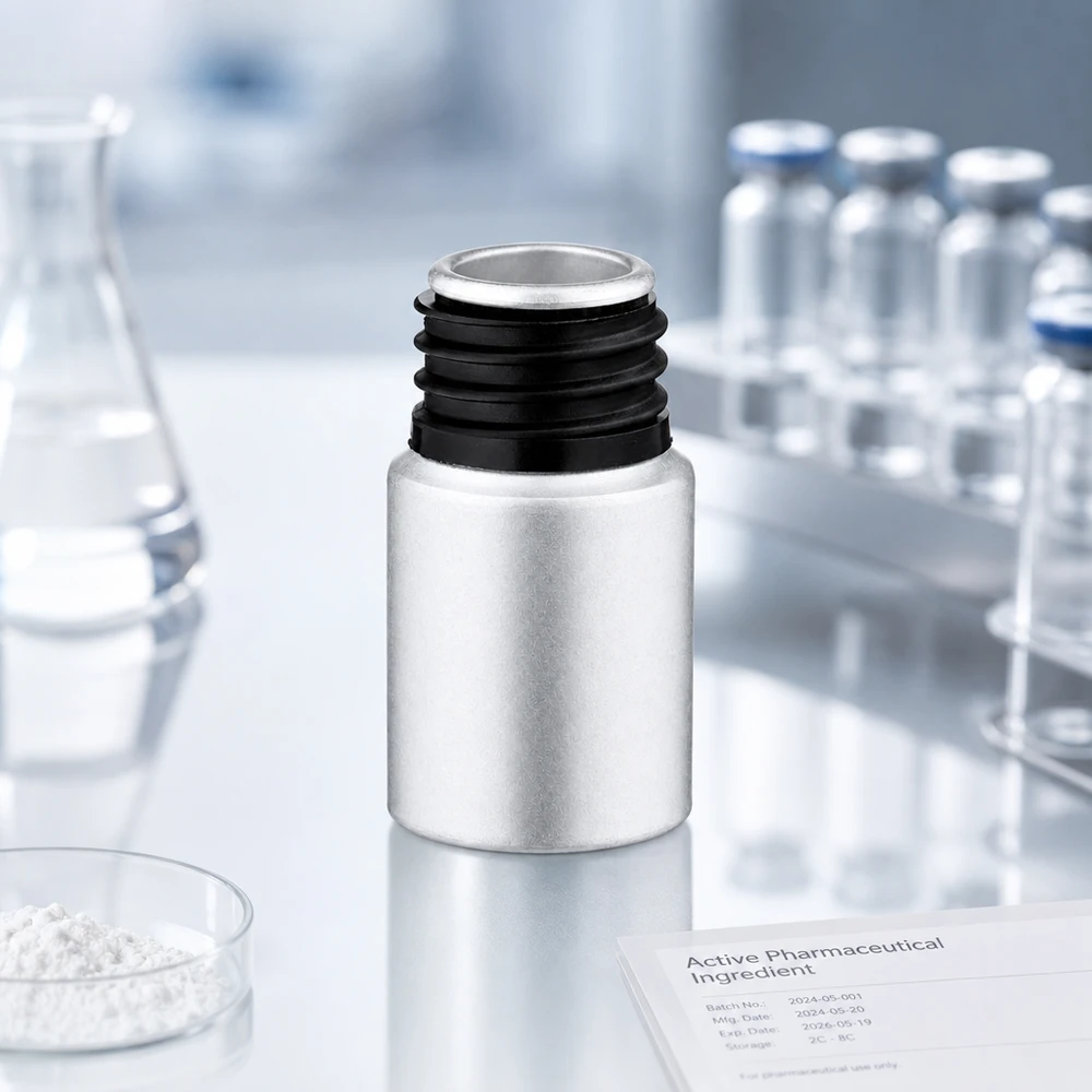 Butelka z barwionego aluminium o pojemności 10 ml Butelka aluminiowa o pojemności 10 ml z czarnym gwintem do zastosowań farmaceutycznych