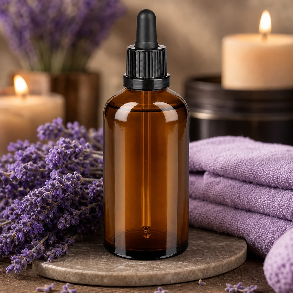 100 ml butelka z pipetą czarna OV BrownLine UT18/100 100 ml butelka z pipetą BrownLine z czarnym zakraplaczem do aromaterapii i kosmetyków
