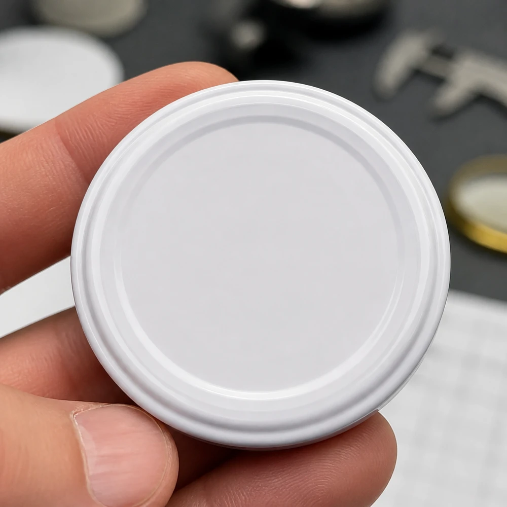 UNiTWIST TO82 – biała nakrętka typu twist-off o średnicy 82 mm, BioSeal BPA-NI – zbliżenie
