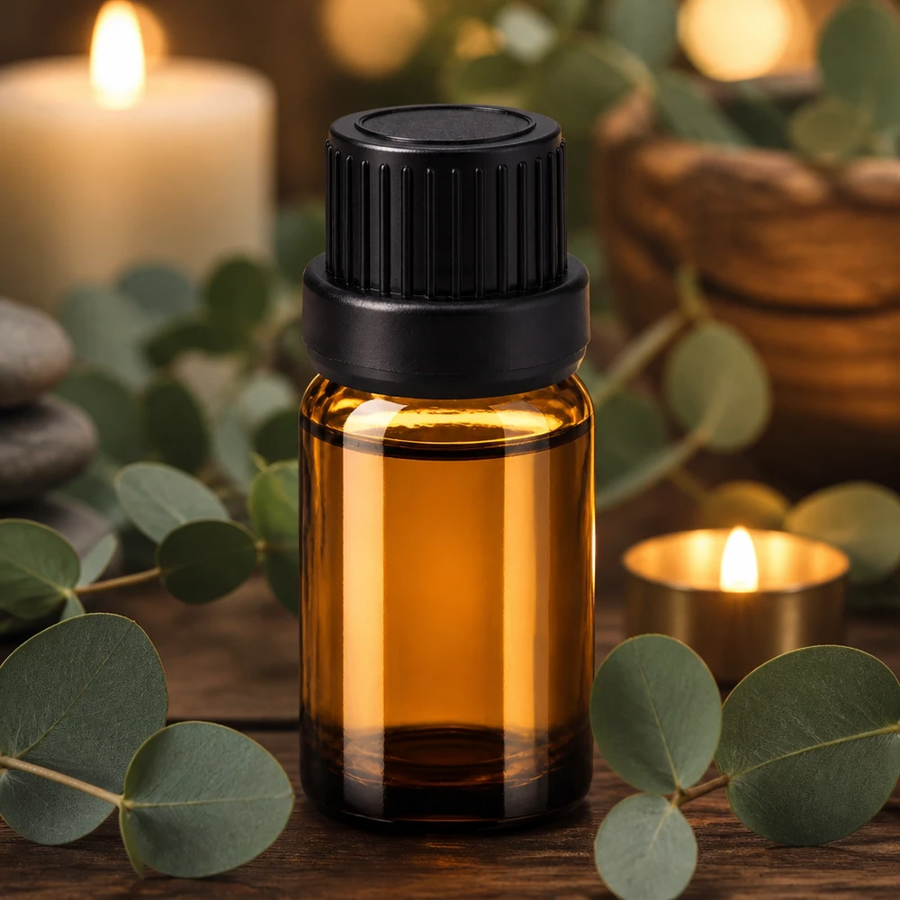 Butelka 5 ml 11 mm SV czarna OV BrownLine UT18/5 Szklana butelka BrownLine 5 ml z czarną nakrętką do zastosowań w aromaterapii