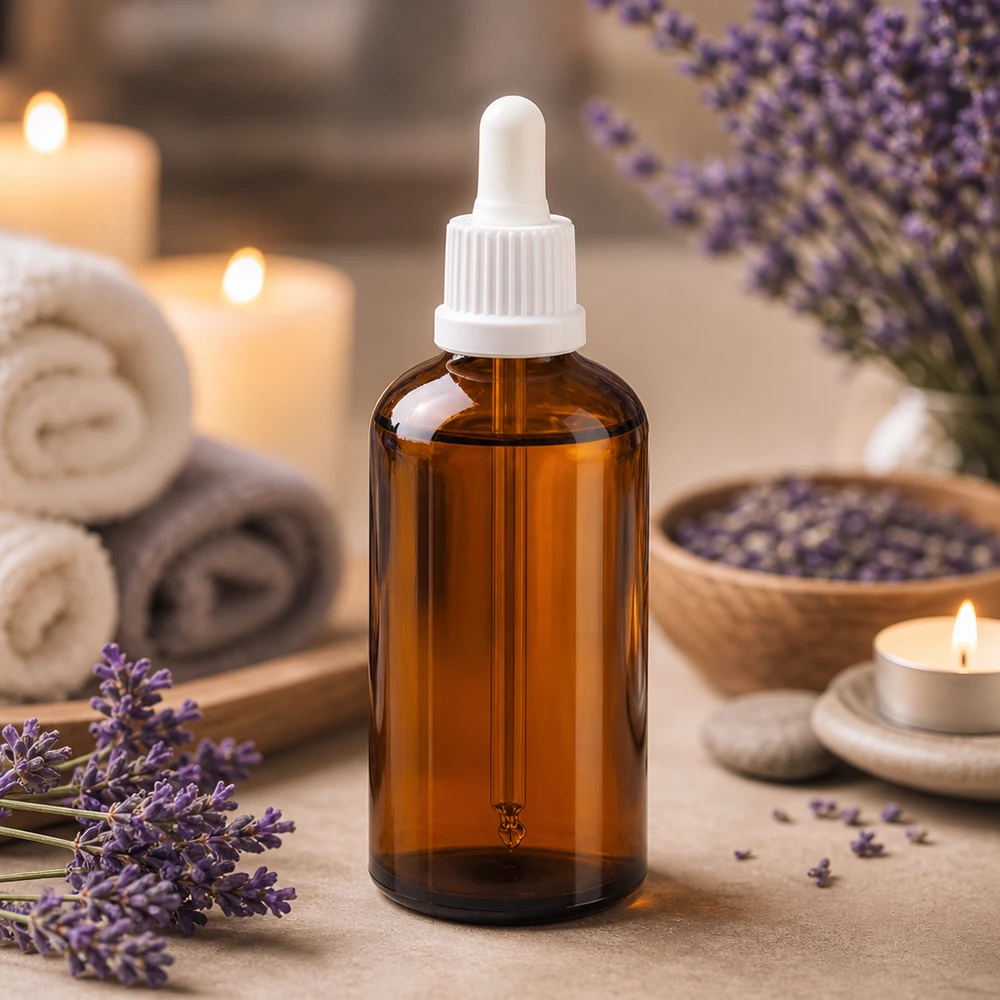 Butelka do leków płynnych 100 ml biała OV BrownLine UT18/100 Butelka z pipetą BrownLine 100 ml z brązowego szkła z ochroną UV do substancji wrażliwych na światło