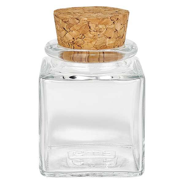 Quadratus 40 ml, przezroczysty, otw&#243;r 28 mm, z korkiem. 27.5/31.5