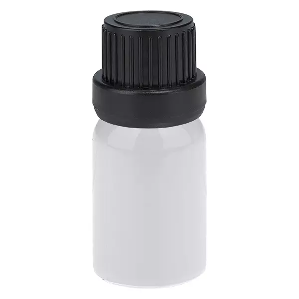 Butelka z zakraplaczem 5 ml, 2 mm, czarna, zamknięcie zabezpieczające przed otwarciem przez osoby nieuprawnione WhiteLine UT18/5 Butelka z zakraplaczem 5 ml, 2 mm, czarna, zamknięcie zabezpieczające przed otwarciem przez osoby nieuprawnione WhiteLine UT18/5
