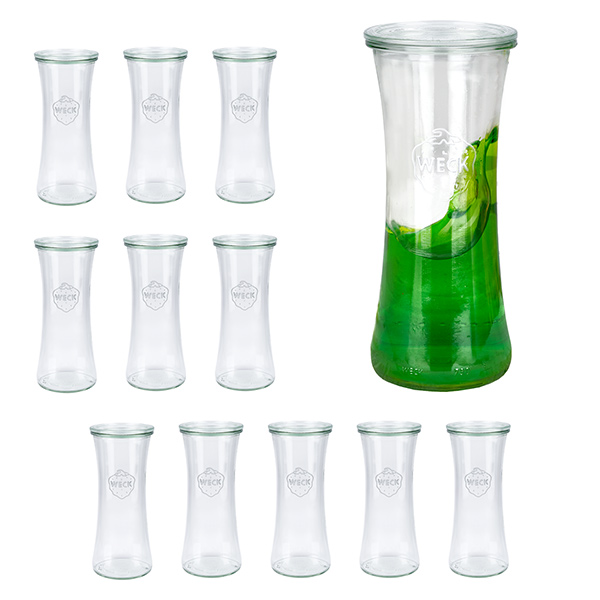 Zestaw 12 słoików Weck 700 ml, słoiki na delikatesy z pokrywką szklaną Zestaw 12 słoików Weck 700 ml, słoiki na delikatesy z pokrywką szklaną