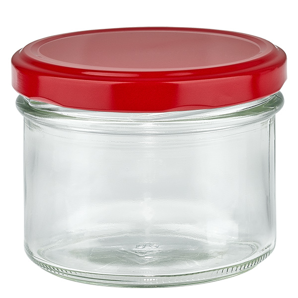 Kubki 180 ml + pokrywka BasicSeal czerwony UNiTWIST