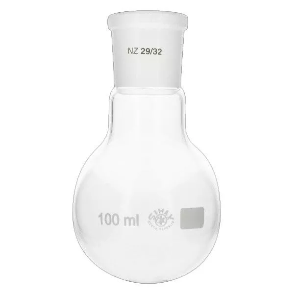 Kolba okrągłodenna 100 ml ze standardowym szlifowanym złączem (29/32) Kolba okrągłodenna 100 ml ze standardowym szlifowanym złączem (29/32)
