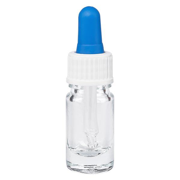 Butelka apteczna przezroczysta 5ml pipeta biała/niebieska szt. Butelka apteczna przezroczysta 5ml pipeta biała/niebieska szt.