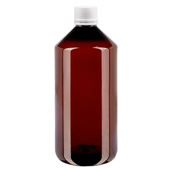 Butelka PET 1000 ml z białymi drobnymi rowkami OV Butelka PET 1000 ml z białymi drobnymi rowkami OV