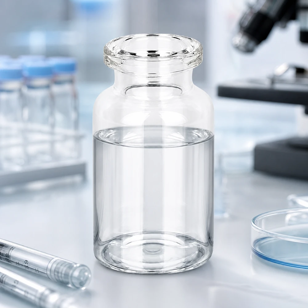 Butelka iniekcyjna z przezroczystego szkła 10 ml Hochreines Klarglas Fläschchen 10ml mit glänzender Oberfläche für pharmazeutische Abfüllprozesse