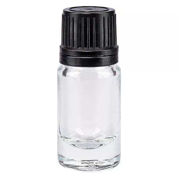 Butelka apteczna przezroczysta 5ml drip v. Pr. 1mm czarny OV