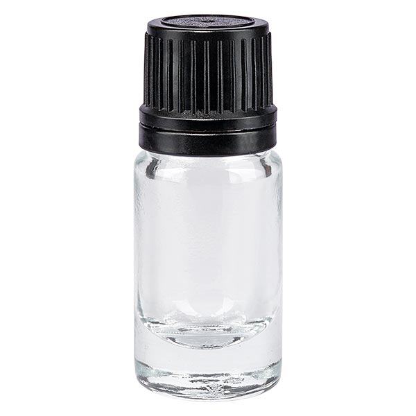 Butelka apteczna przezroczysta 5ml drip v. Pr. 1mm czarny OV Butelka apteczna przezroczysta 5ml drip v. Pr. 1mm czarny OV