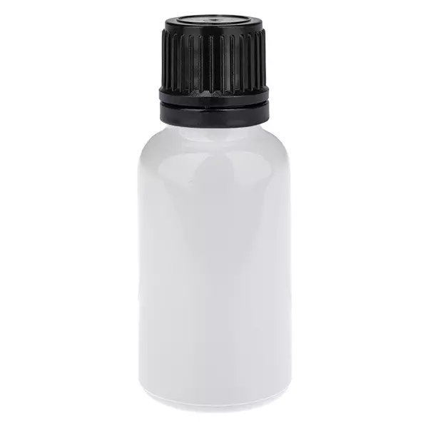 Butelka 20 ml z zakrętką 11 mm, czarna, zabezpieczająca przed otwarciem przez dzieci WhiteLine UT18/20