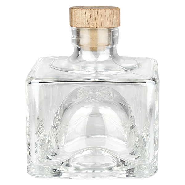 Szklana butelka 200 ml Bob z drewnianym korkiem z uchwytem UNiTWIST®