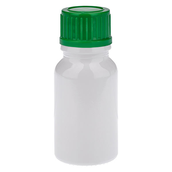 Butelka 10 ml, zakrętka 11 mm, zielona, standardowa WhiteLine UT18/10 Butelka 10 ml, zakrętka 11 mm, zielona, standardowa WhiteLine UT18/10